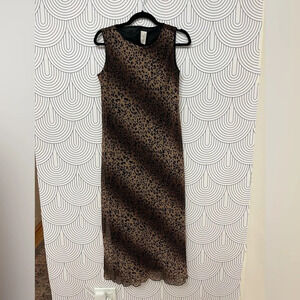 Vintage Kathie Lee Collection 90s cheetah print dress size Small / Medium
